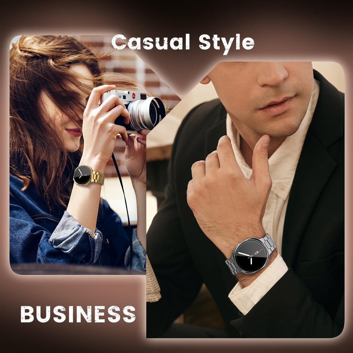 Stainless Steel Band and Case for Samsung Galaxy Watch 8 9 44mm 40mm D8725