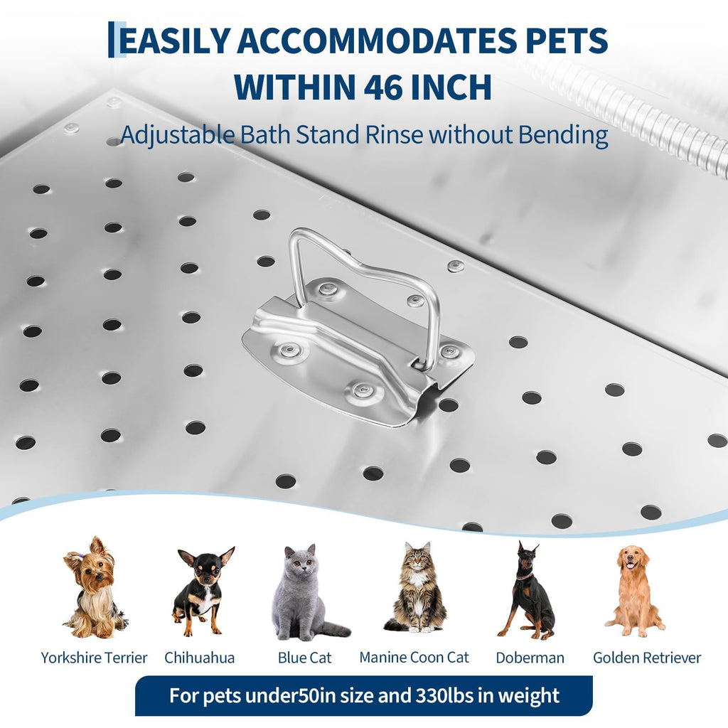 46 Inch Stainless Steel Dog Washing Station O953