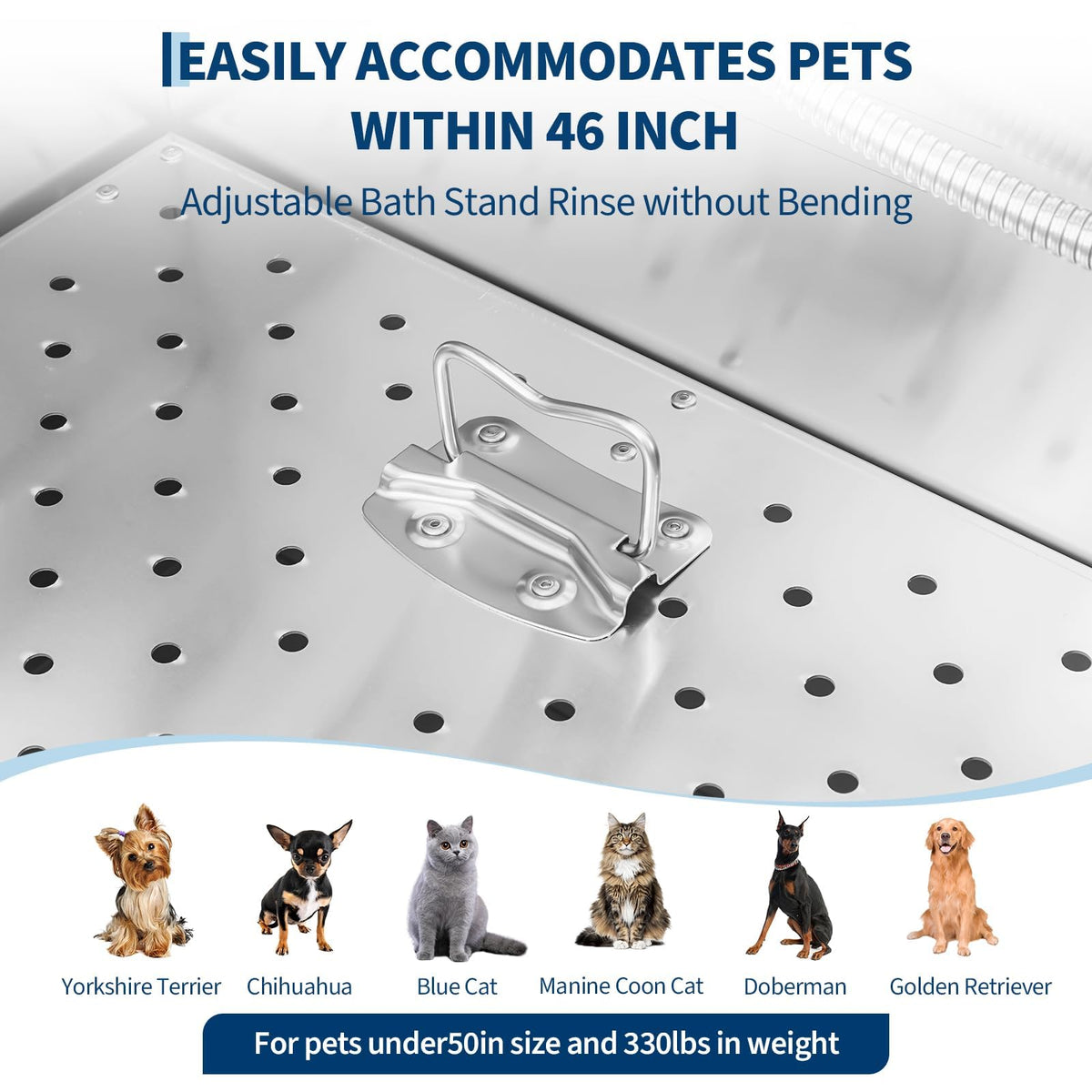 46 Inch Stainless Steel Dog Washing Station O953