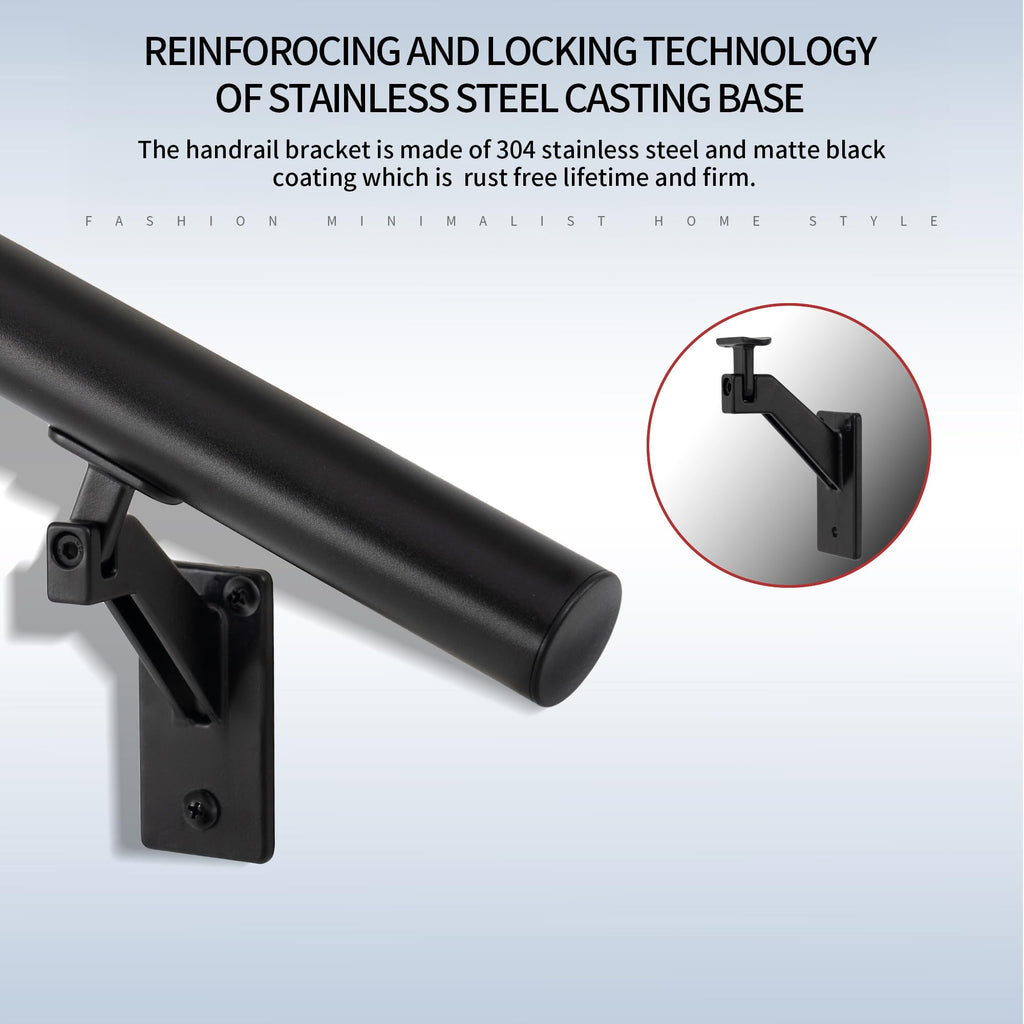 5 FT Aluminum Handrail Kit with Stainless Steel Brackets K109