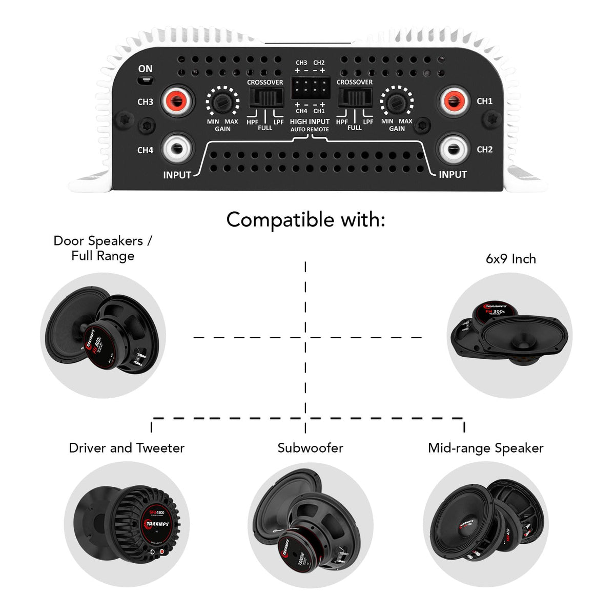 1200 Watt 4 Channel Class D Car Amplifier E388755