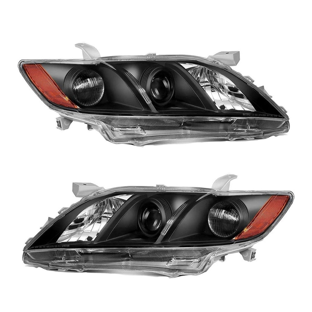 Toyota Camry Front Bumper Headlight Black Housing 1 Pair N46093