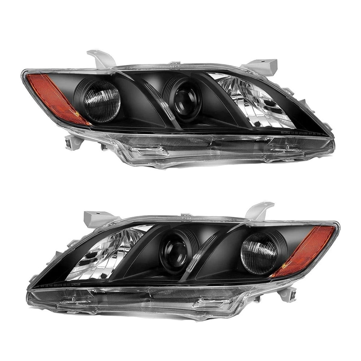 Toyota Camry Front Bumper Headlight Black Housing 1 Pair N46093