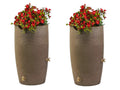 Khaki Granite 50 Gallon Rain Barrel and Planter Top 2 Pack Y307647