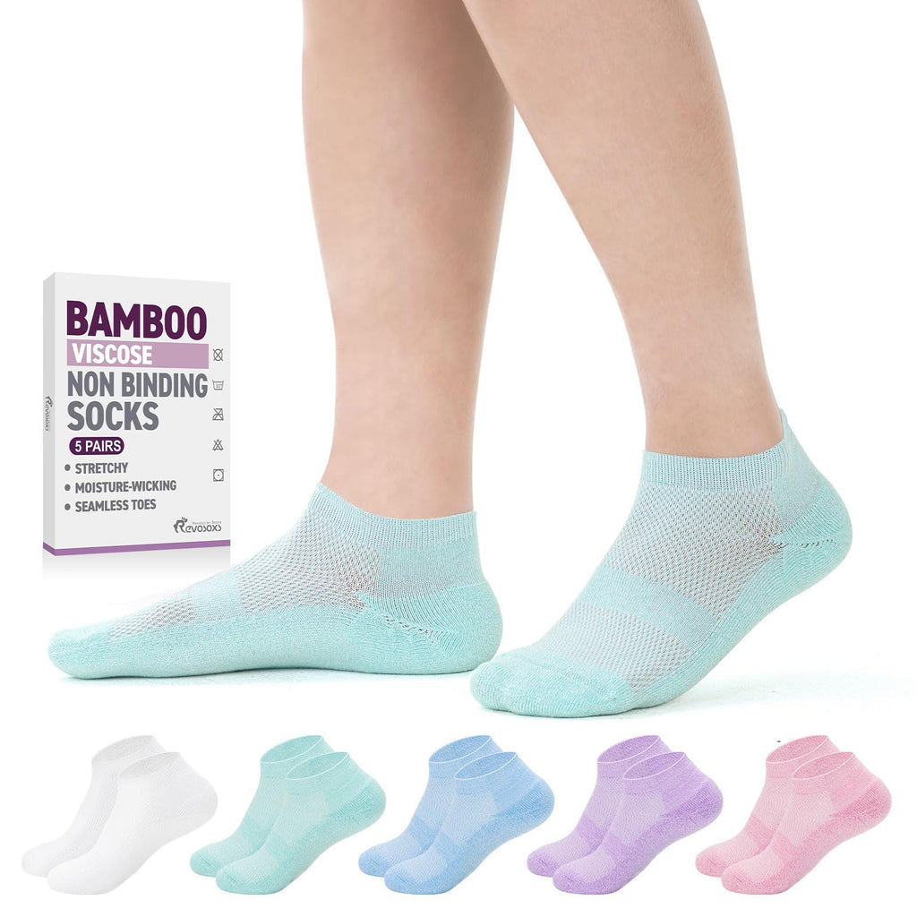 5 Pairs Non-Binding Low Cut Diabetic Socks Size 9-11 Q1498