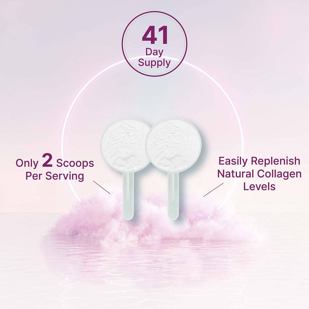 Multi Collagen Protein Powder, 1Lb Type I II III V X Peptides with Biotin Vitamin C & Hyaluronic Acid, Unflavored G8064