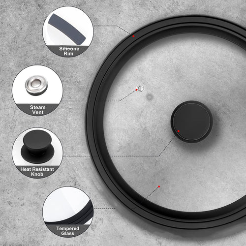 10.5" Tempered Glass Lid T7780