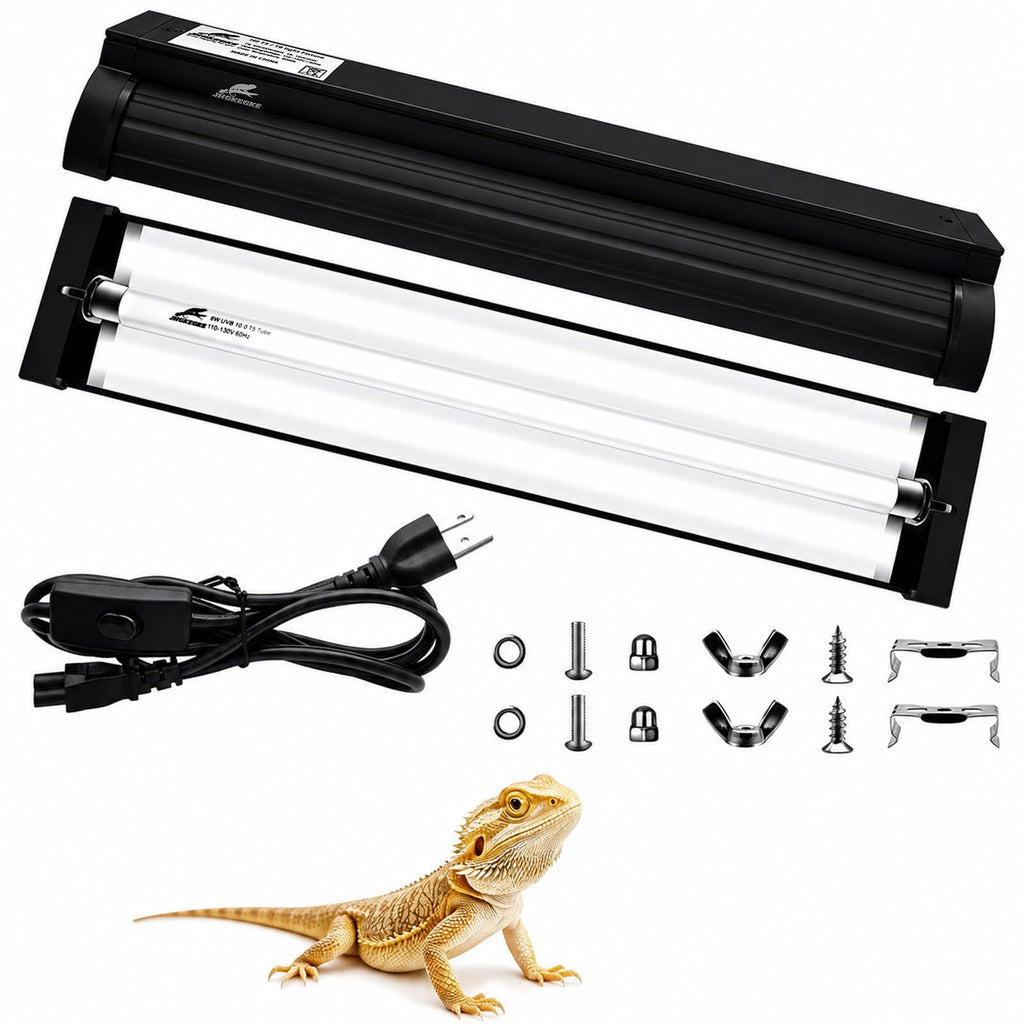 8W UVA UVB Reptile Light Fixture Combo Kit P141535