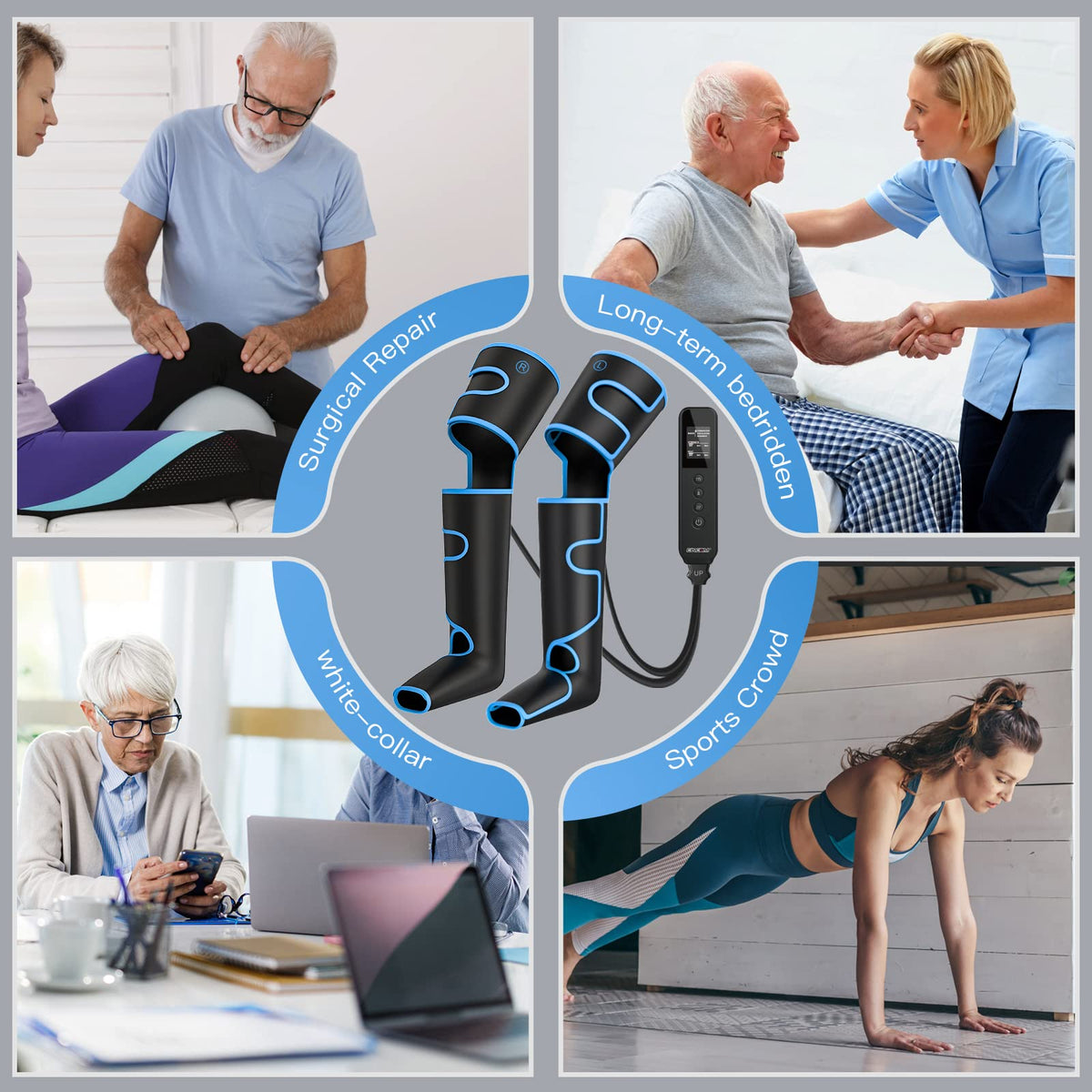 Leg Massager with Heat and Compression F9333