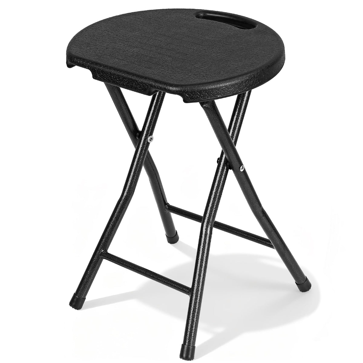 Black Folding Stool with Handle F261