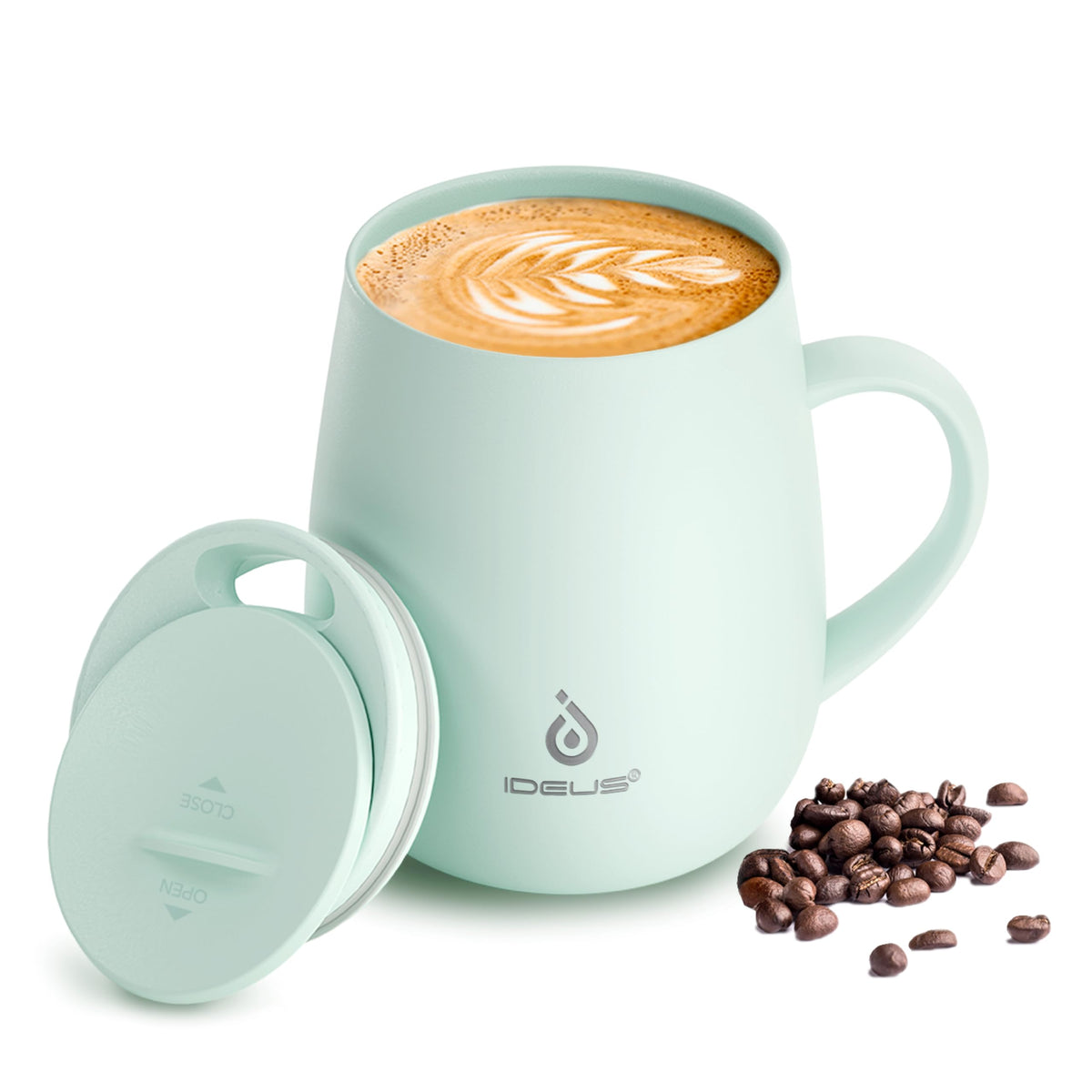16 oz Insulated Coffee Mug with Lid and Handle O403