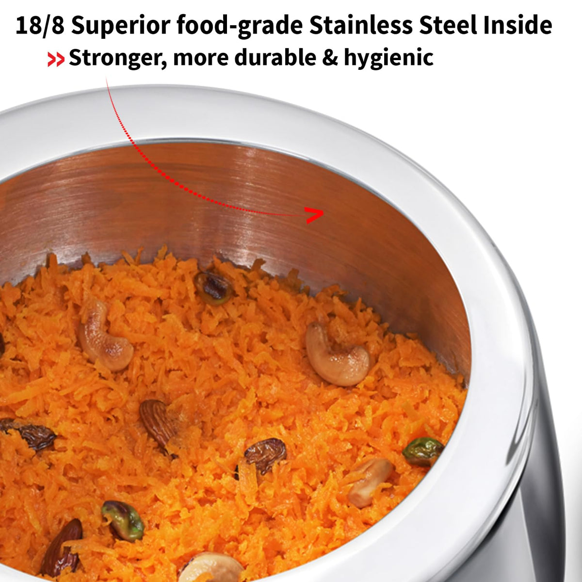 3 Litre Triply Stainless Steel Pressure Cooker C4592
