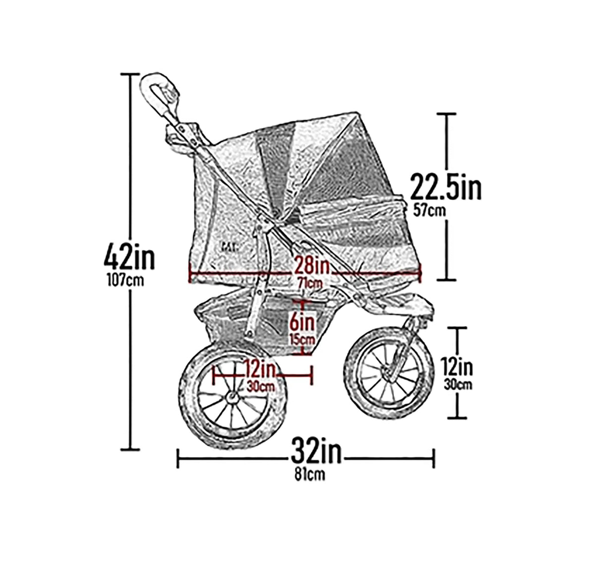 Caribbean Blue Pet Stroller S313