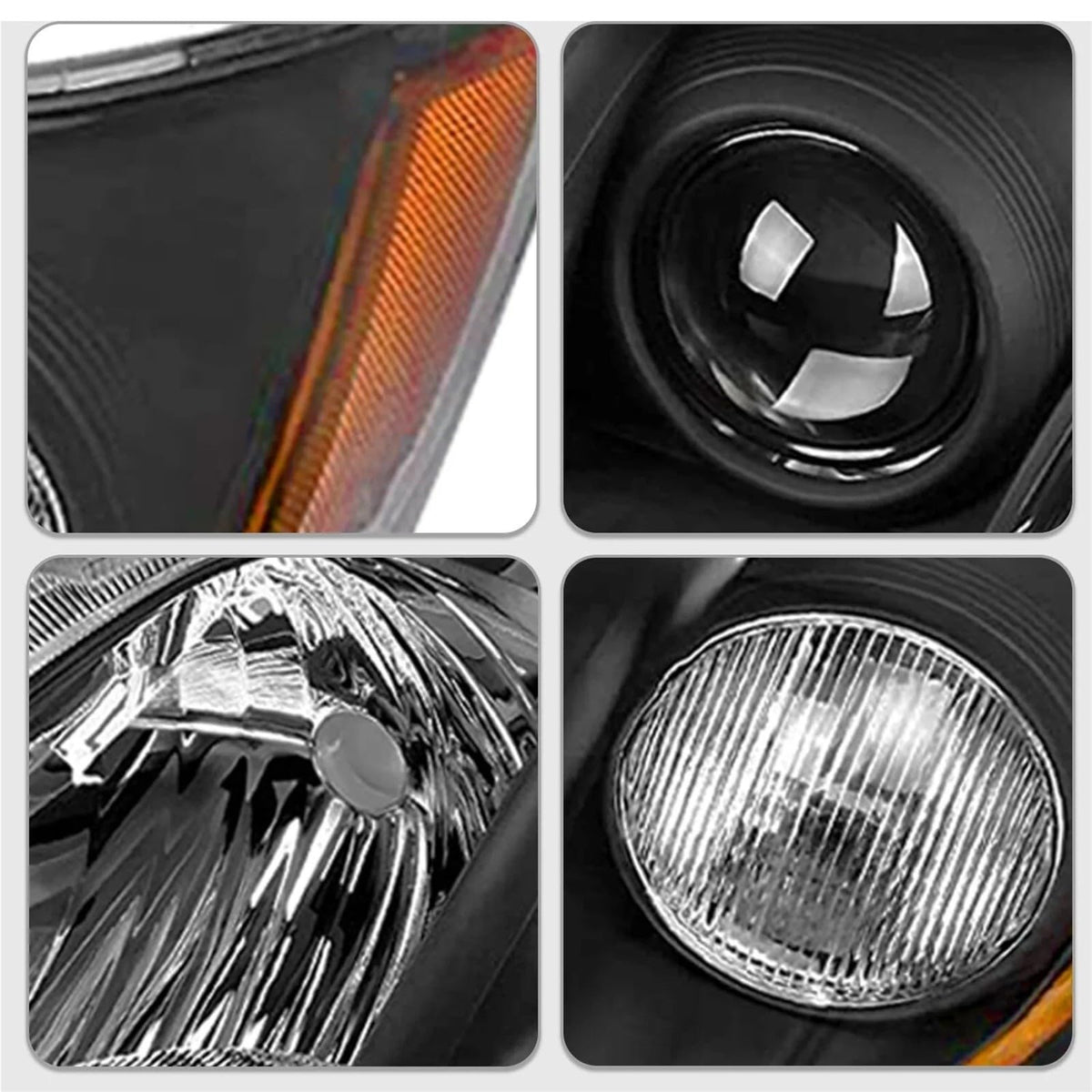 Toyota Camry Front Bumper Headlight Black Housing 1 Pair N46093