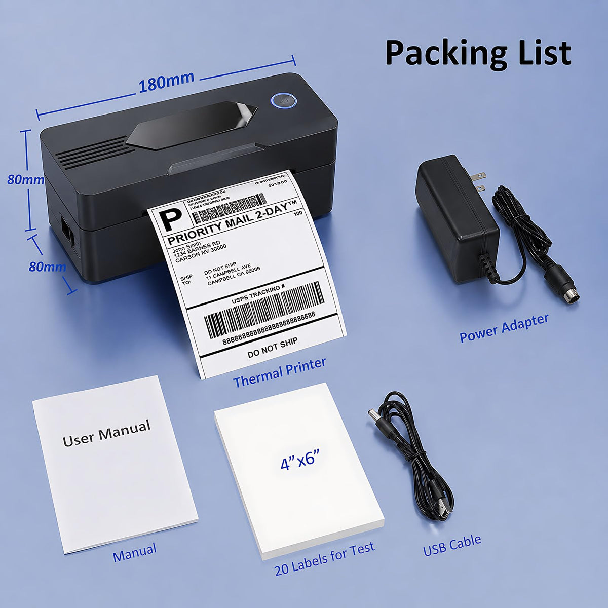 Bluetooth 4x6 Thermal Label Printer D359