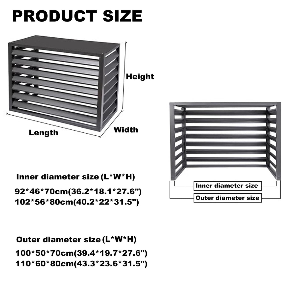 Aluminum 4-Panel AC Condenser Fence U4914