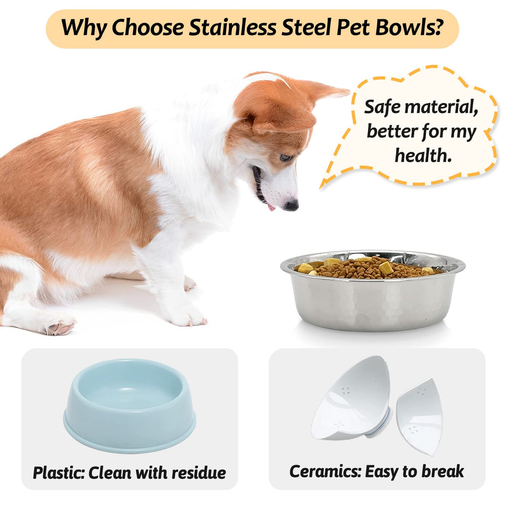 3 Pack Stainless Steel Cat Bowls O70684