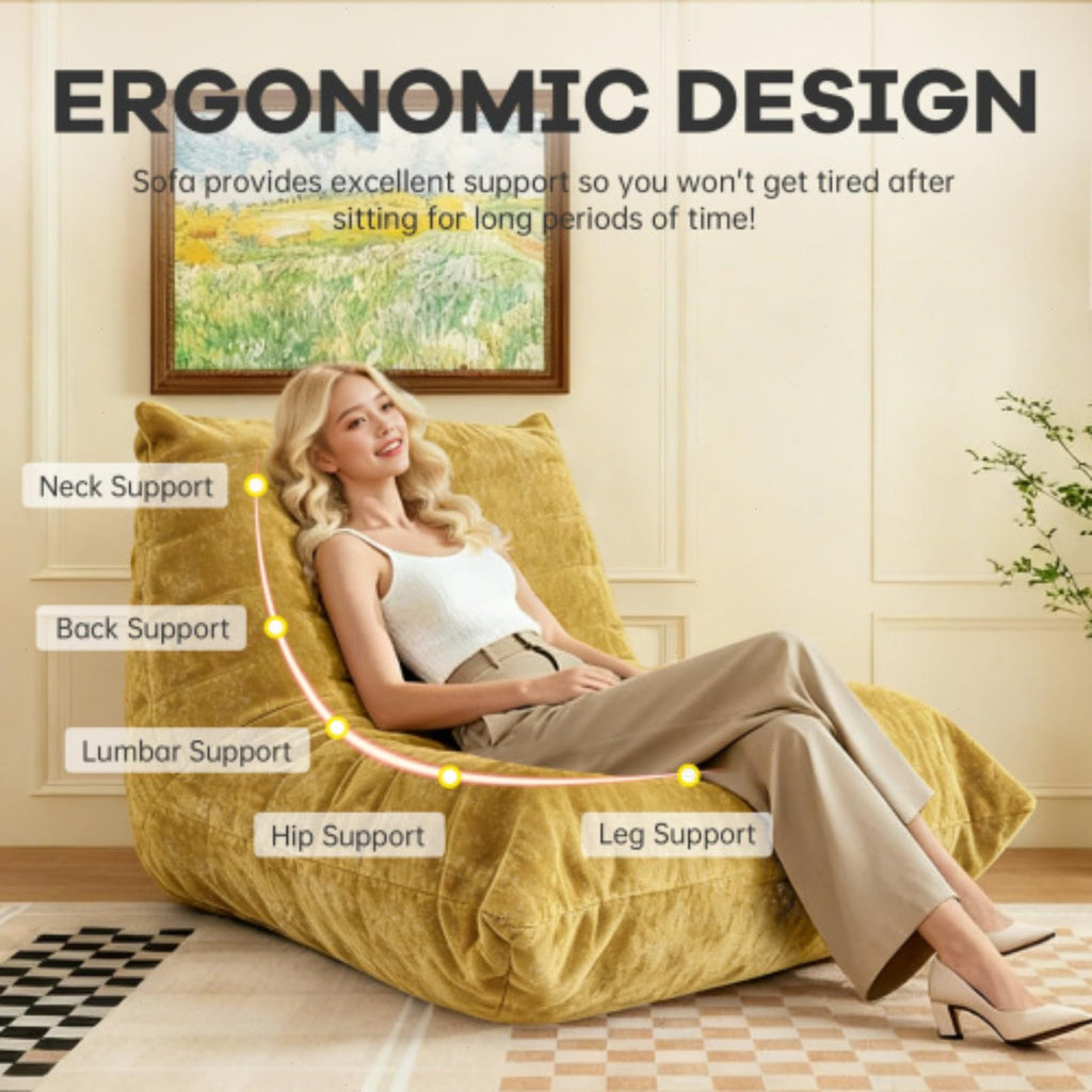 Memory Foam Flannelette Bean Bag Chair J214