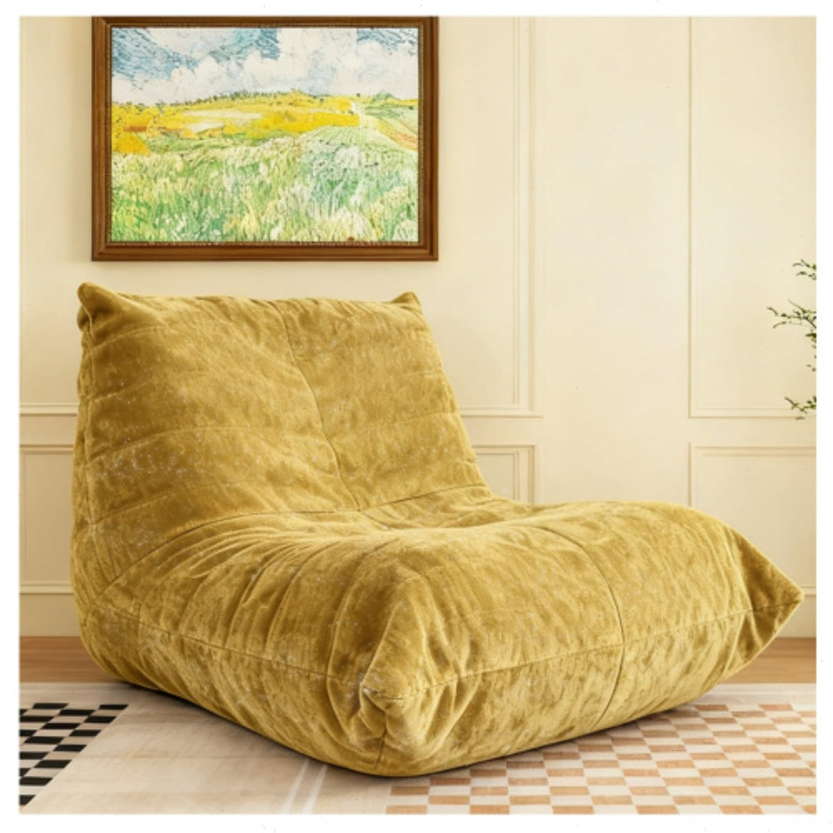 Memory Foam Flannelette Bean Bag Chair J214