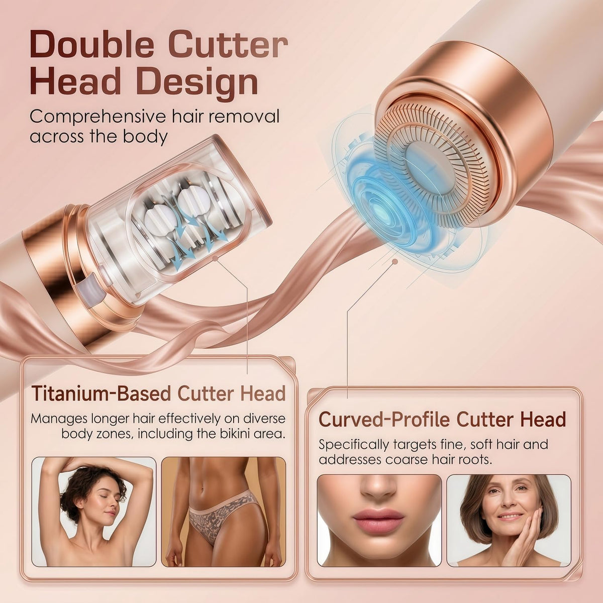 Rechargeable Cordless Electric Facial Epilator V2139