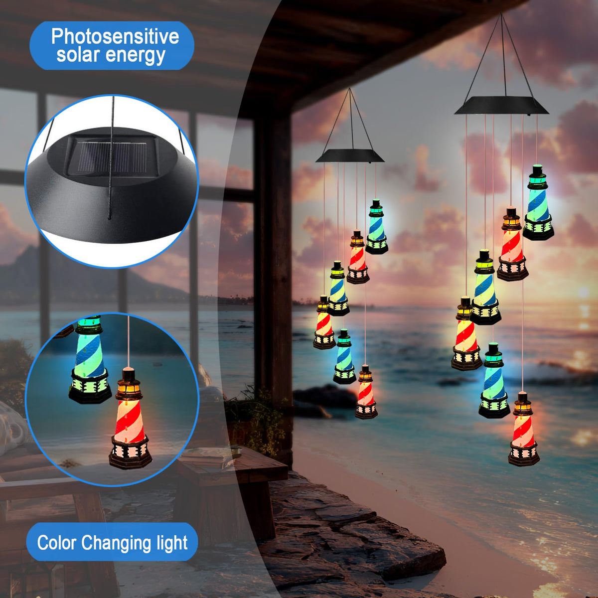 Color Changing LED Wind Chimes Y31231