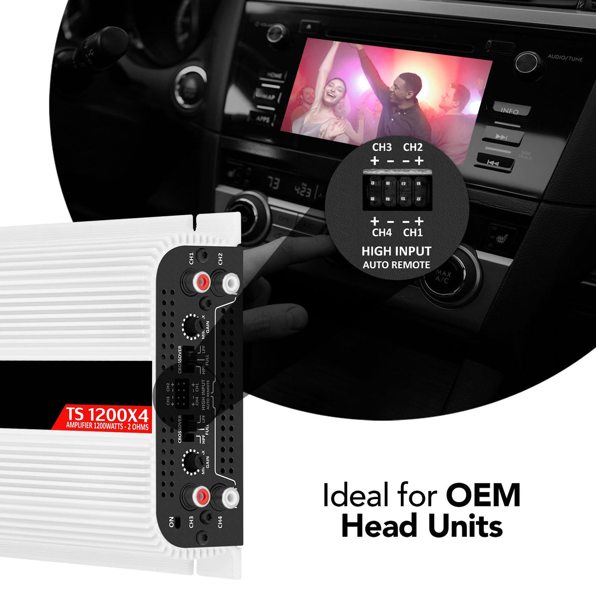 1200 Watt 4 Channel Class D Car Amplifier E388755