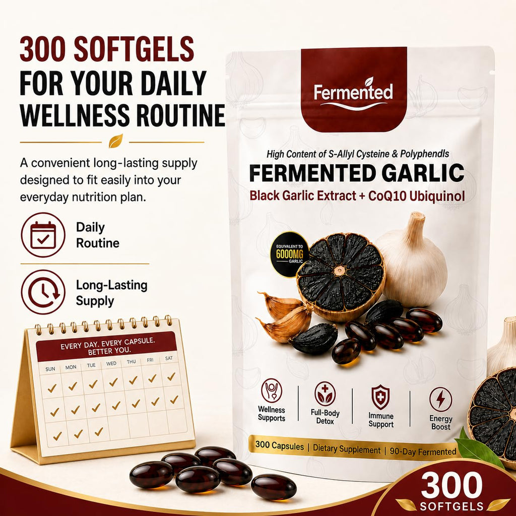 Black Garlic Coq10 Ubiquinol Softgels V95295