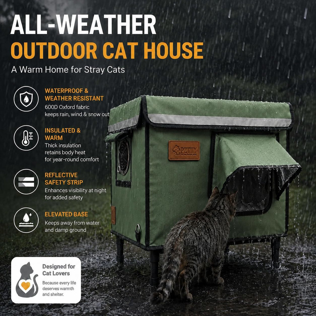 Waterproof Insulated Outdoor Cat House P762143