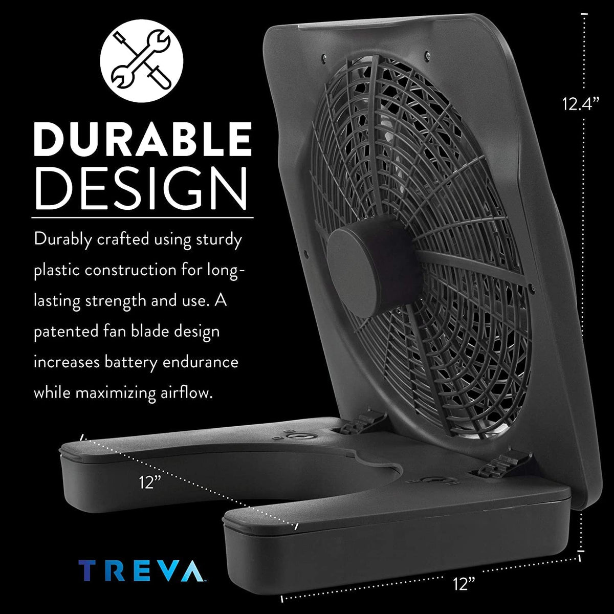 10 in Portable Desktop Battery Fan 2-Speed J839