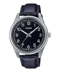 Men's Analog Black Leather Band Watch V495026