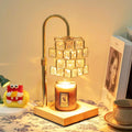 Candle Warmer Lamp with 2 Bulbs, Adjustable Dimmable Amber Glass H4604