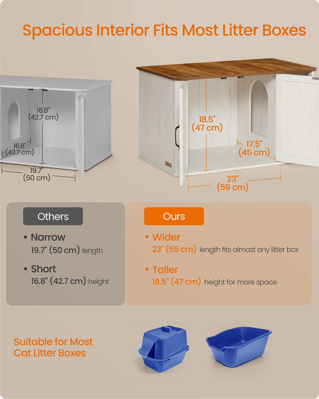 Modern Cat Litter Box Enclosure Y65827