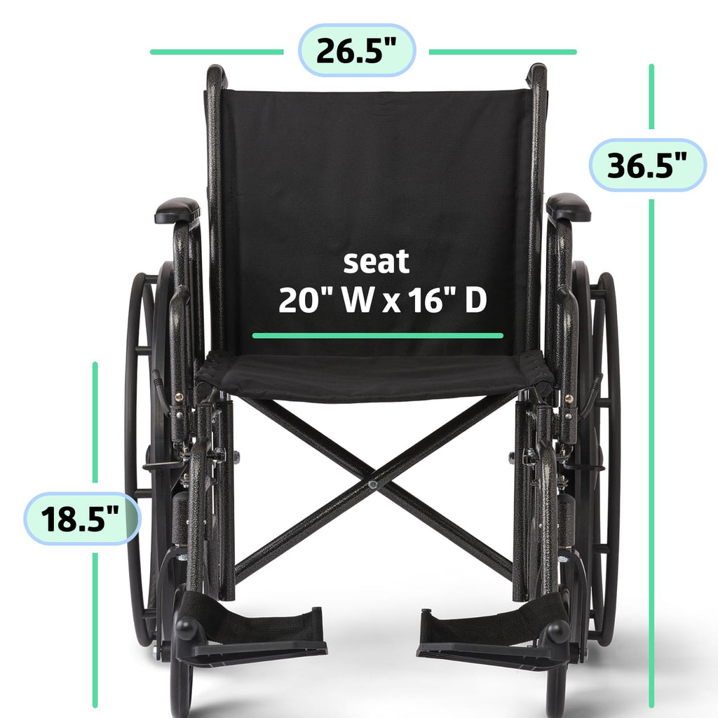 Folding Wheelchair with Swing-Back Desk-Length Arms and Swing-Away Footrests N29612