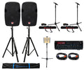12" PA Speaker Pair Karaoke Bundle with Amp K165