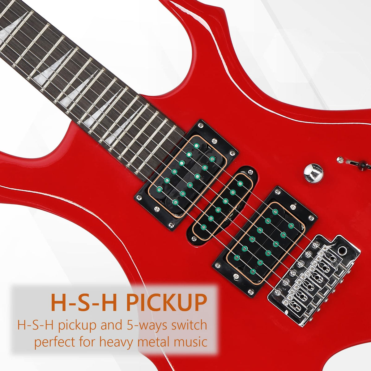 Red Electric Guitar Kit with Amplifier N2740