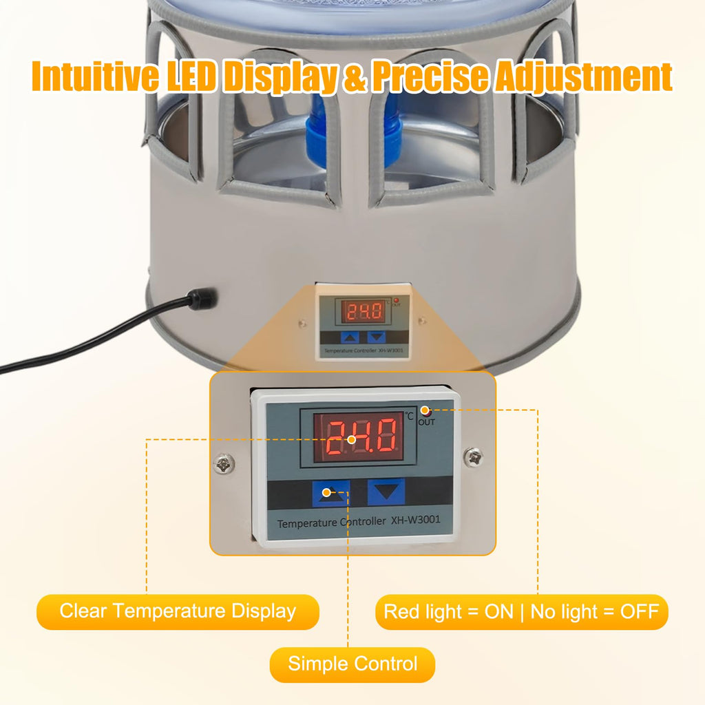 80W Heated 5 Gallon Chicken Waterer J64810