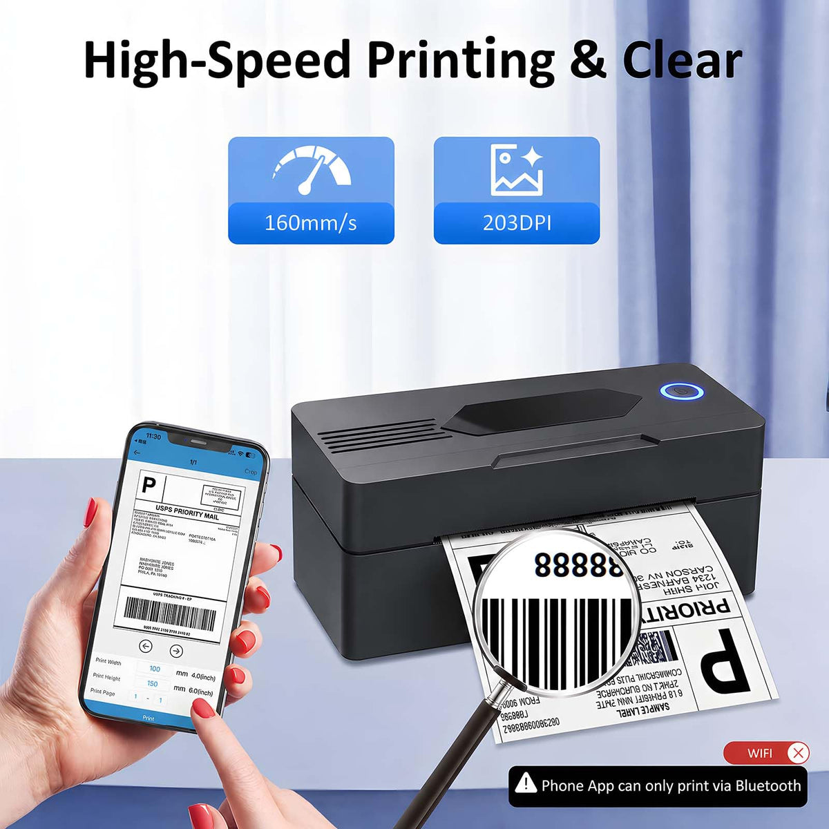 Bluetooth 4x6 Thermal Label Printer D359