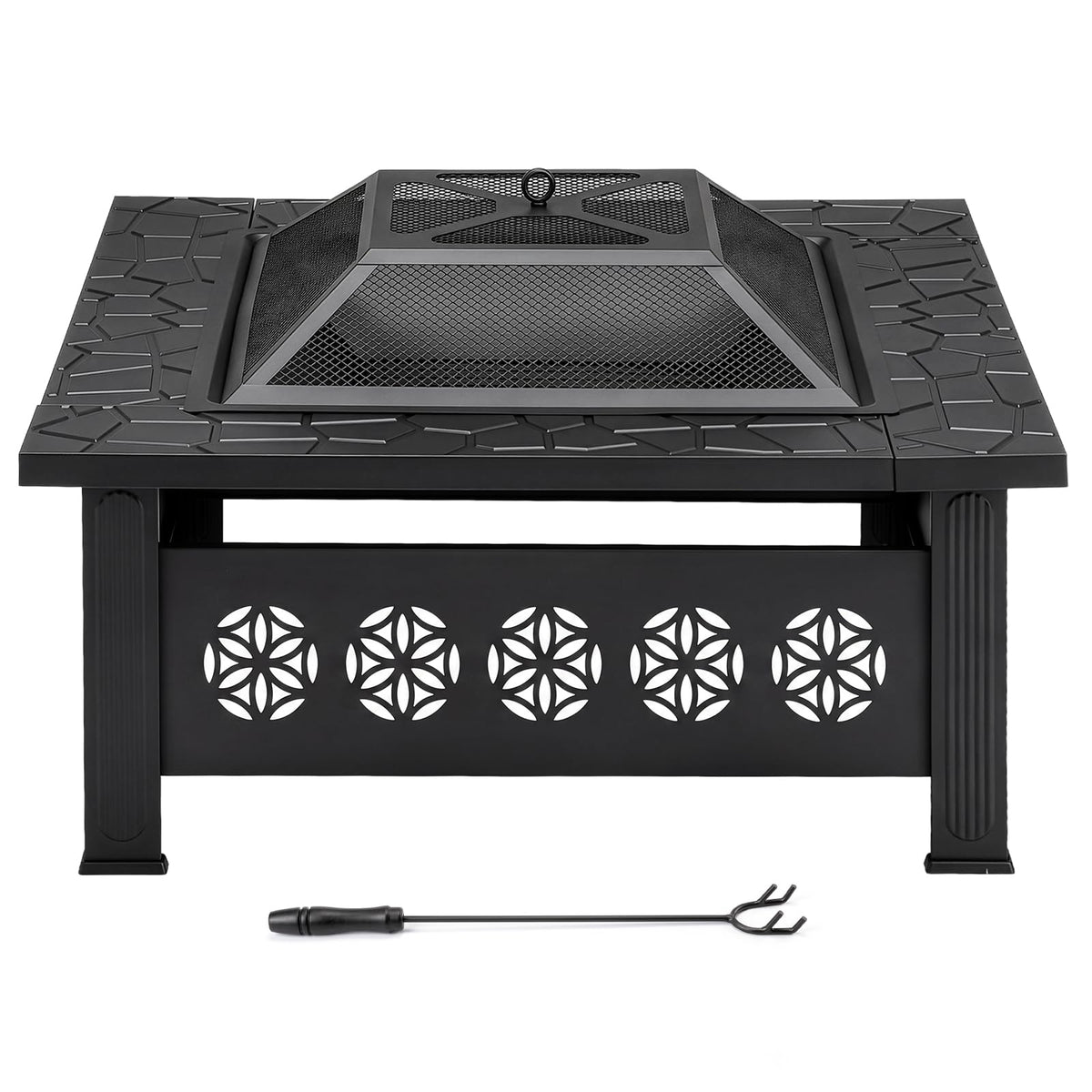 32 Inch Metal Outdoor Fire Pit T6911