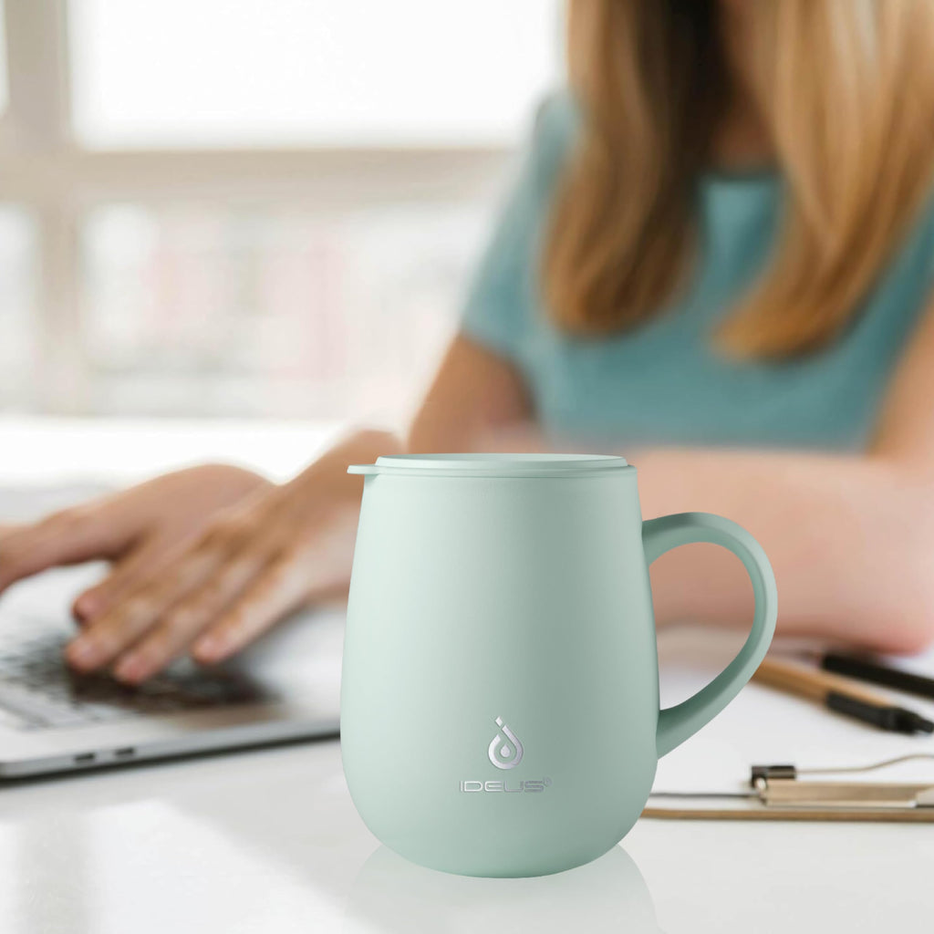 16 oz Insulated Coffee Mug with Lid and Handle O403