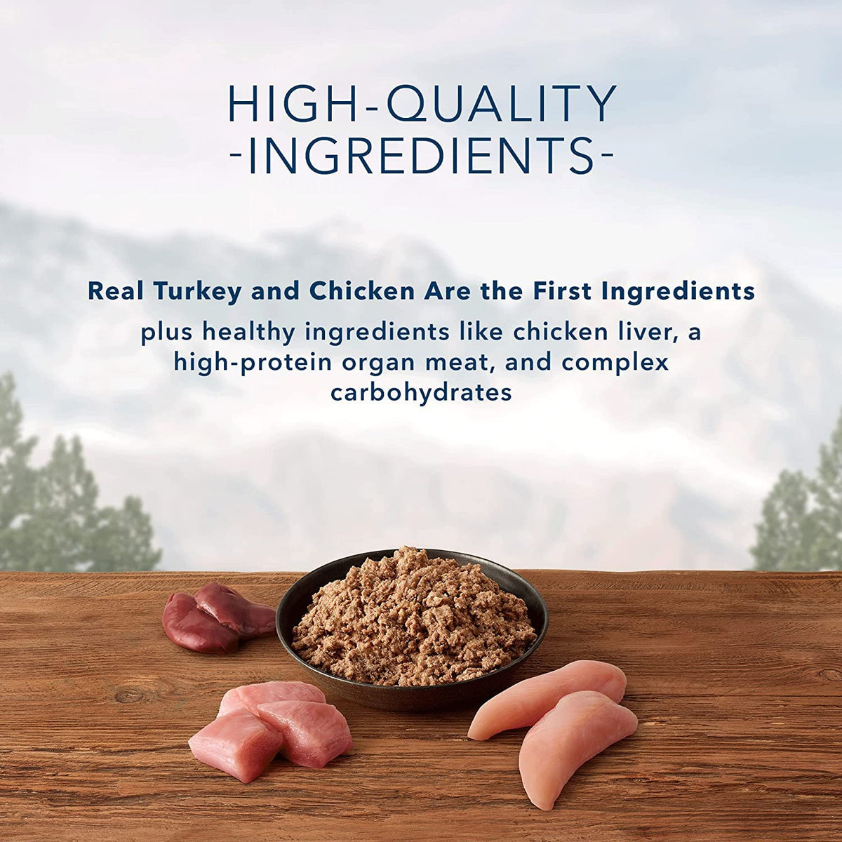 High Protein Wet Food for Senior Dogs, Turkey & Chicken, 12.5-oz Cans, Pack of 24 H656664
