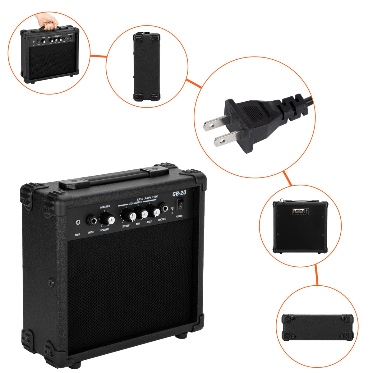 Red Electric Guitar Kit with Amplifier N2740