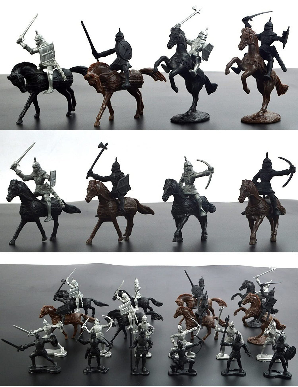 Medieval Knights Toy Soldier Cavalry Horses Set G759323
