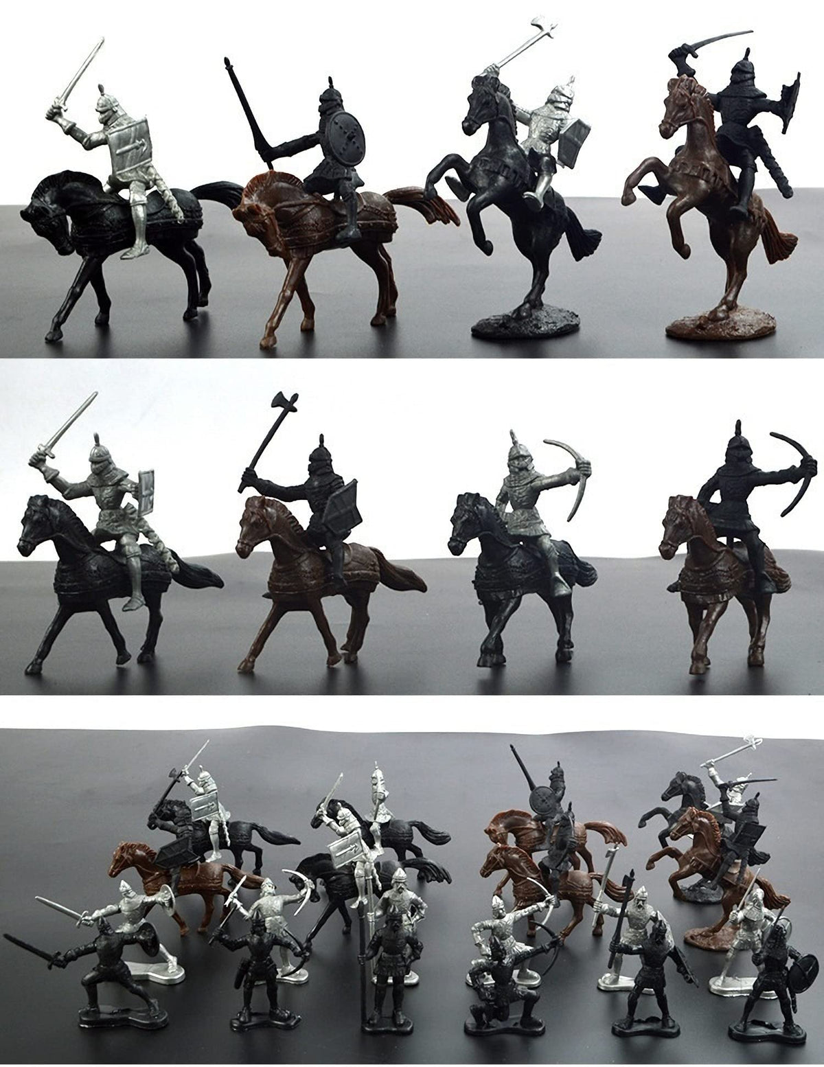Medieval Knights Toy Soldier Cavalry Horses Set G759323