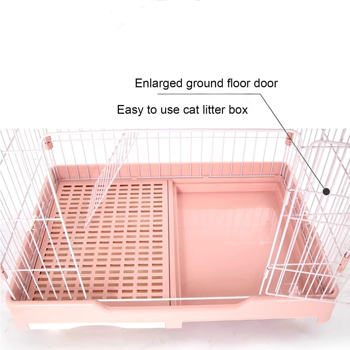 Foldable 4 Tier Large Detachable Cat Cage with Hammock H243661