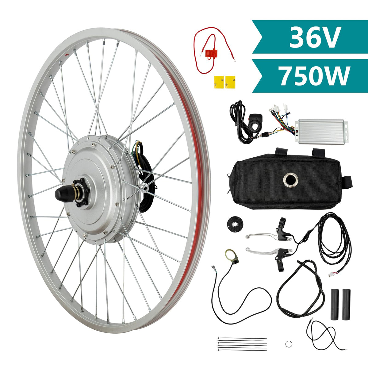36V 750W Front Brushless Motor Electric Bicycle Conversion Kit D510
