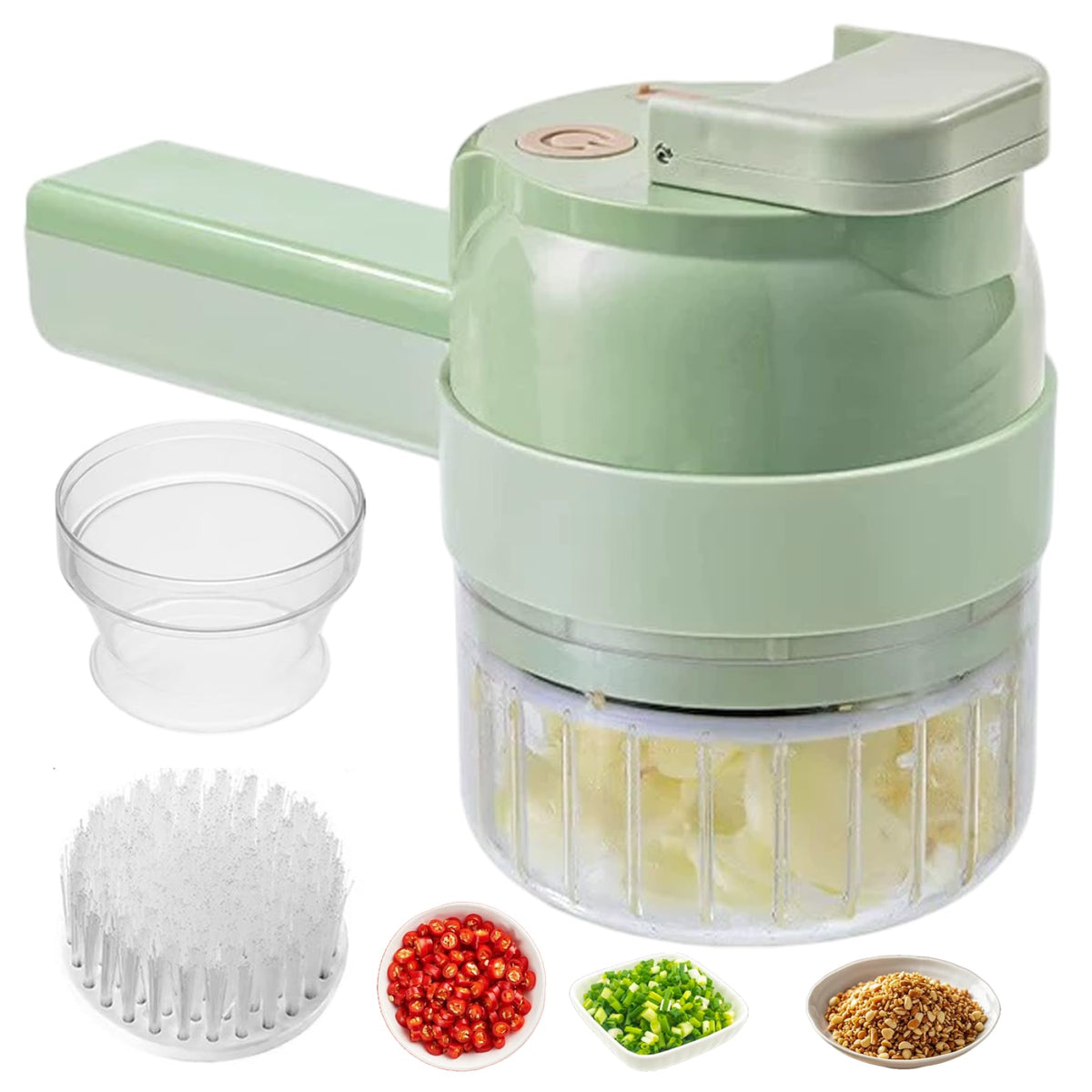 Wireless Mini 4 in 1 Electric Vegetable Chopper Rechargeable Food Cutter Z277