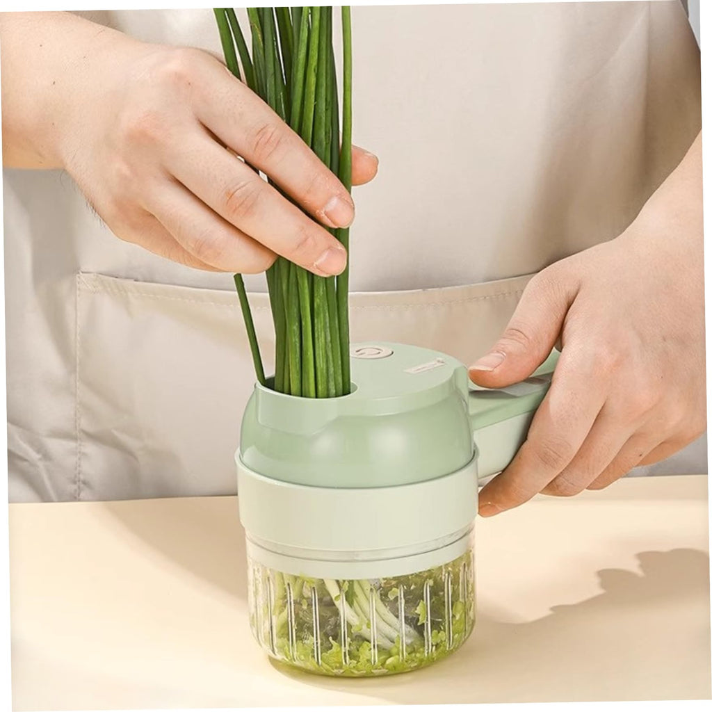 Wireless Mini 4 in 1 Electric Vegetable Chopper Rechargeable Food Cutter Z277