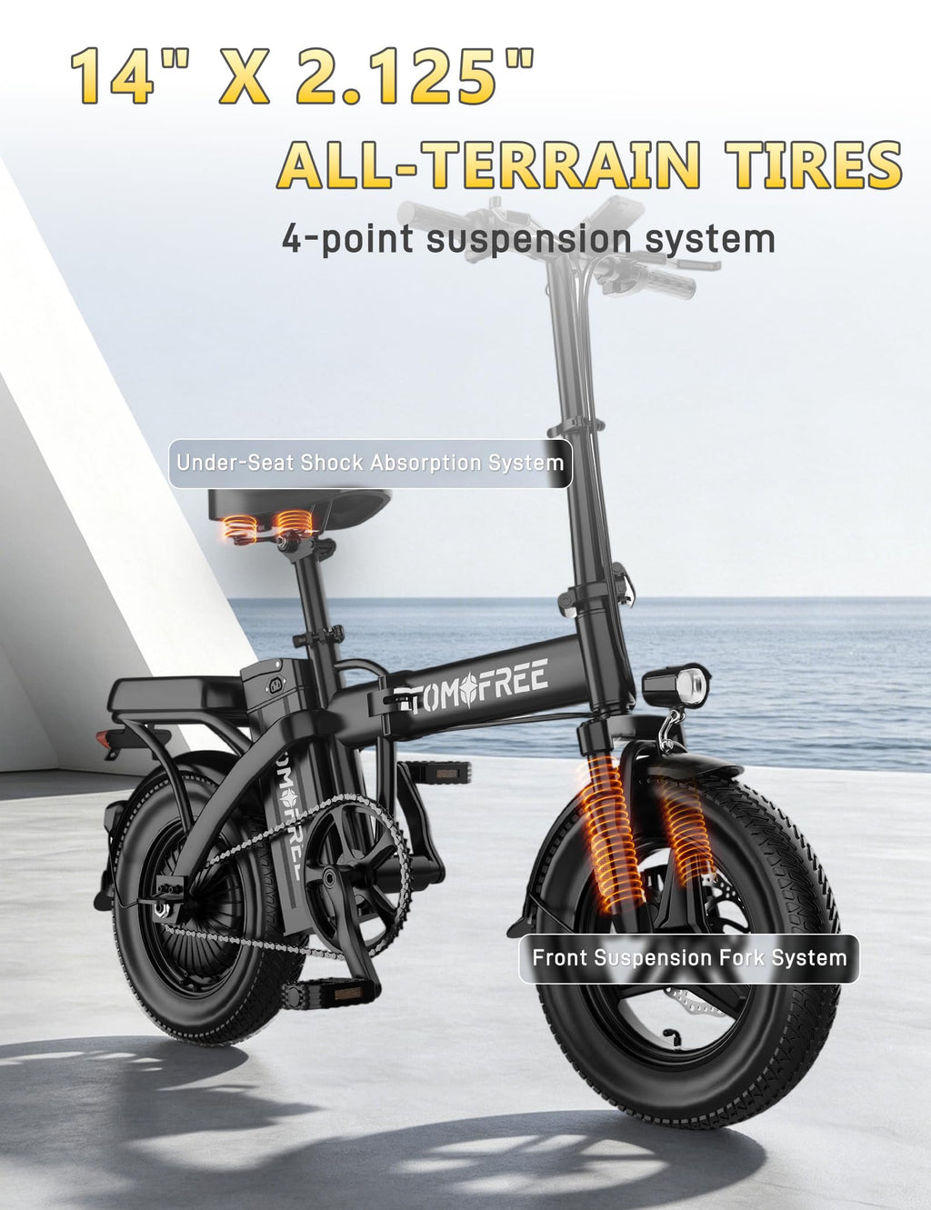 Folding Electric Bike 48V 22.5Ah 750W Fat Tire A294