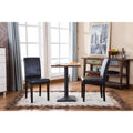 Black Faux Leather Parson Chair Set of 2 H889560