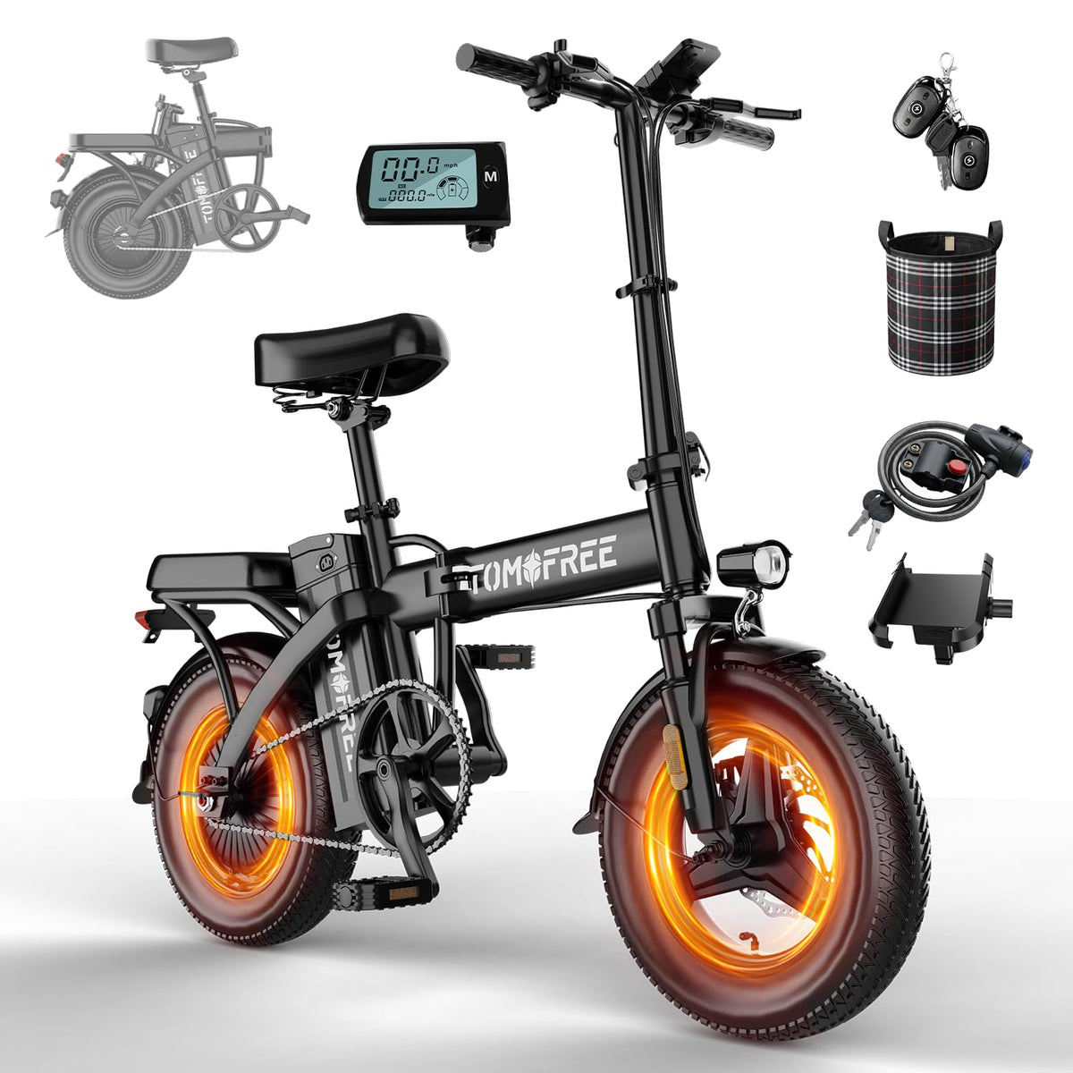 Folding Electric Bike 48V 22.5Ah 750W Fat Tire A294
